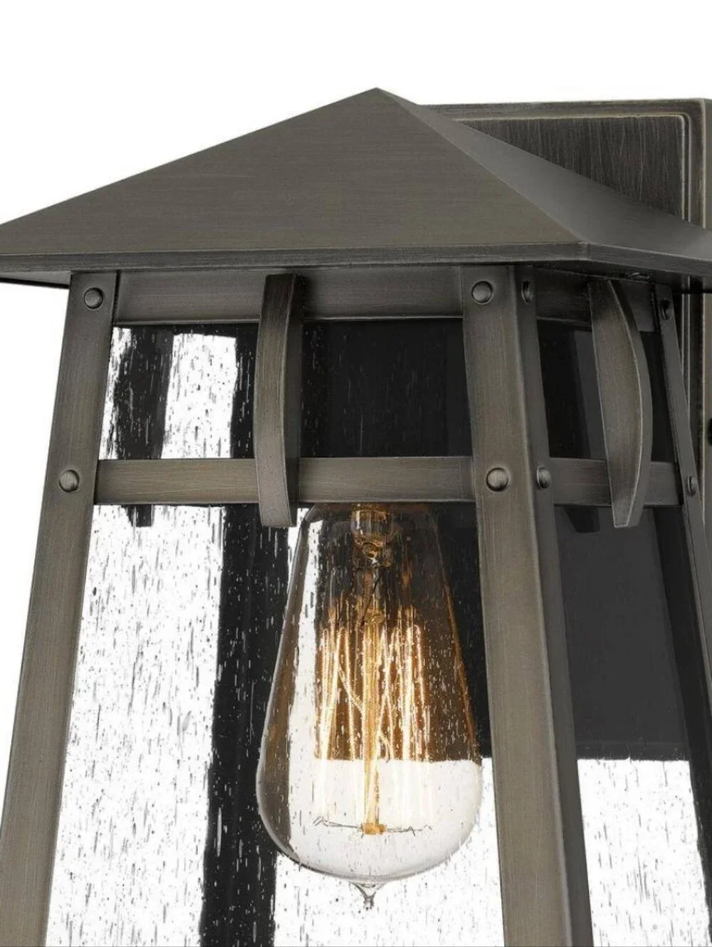 Quoizel Merle Outdoor Wall Lantern Burnished Bronze Industrial Rustic Farmhouse